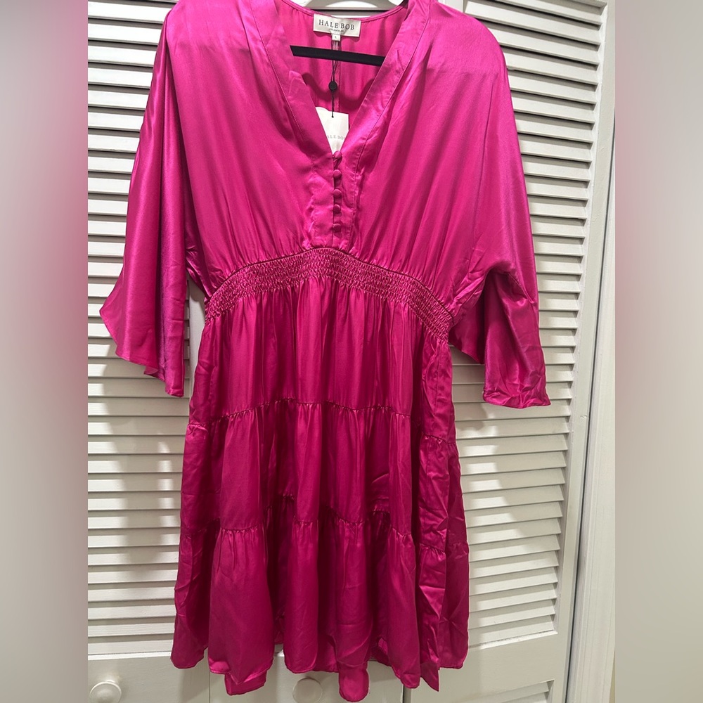 Magenta Midi Dress - Picture 3 of 4